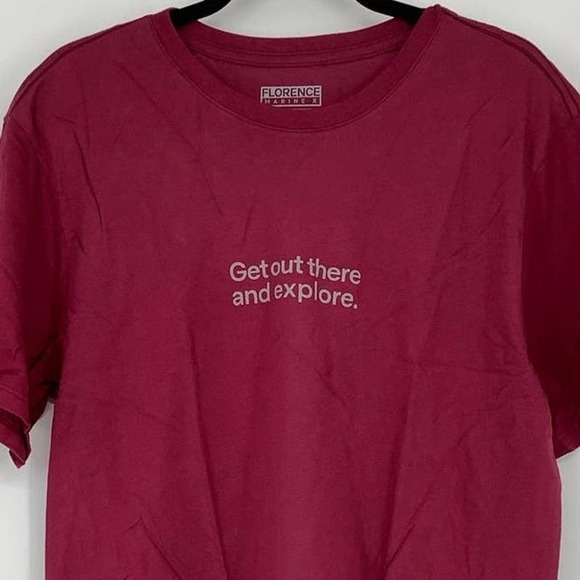 NEW Florence Marine X Size Medium GOTAE Organic T-Shirt Maroon Tee $30 msrp M4-2 - Picture 6 of 10